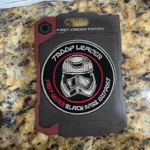 Disney Star Wars Galaxys Edge First Order Troop Leader Patch Black Spire Outpost